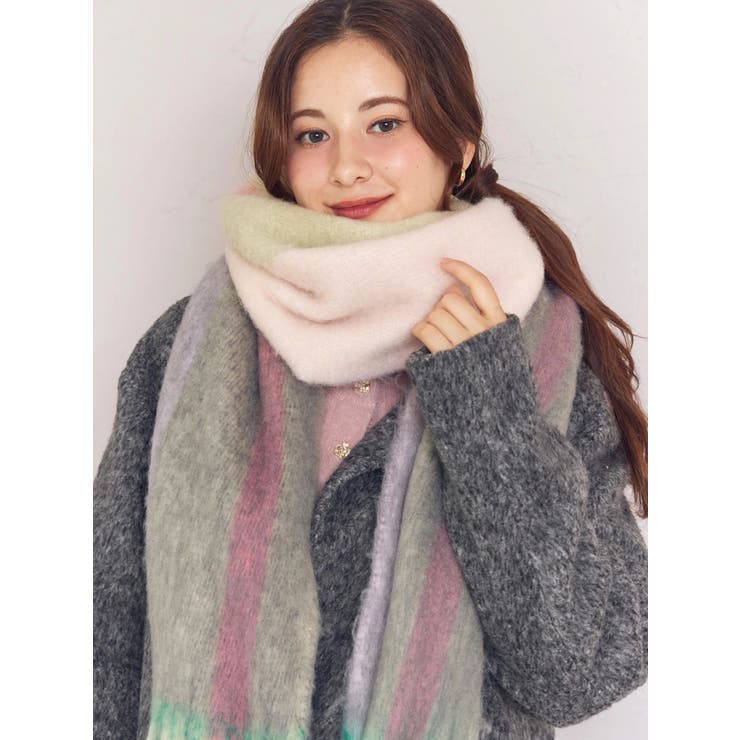 チェック柄大判マフラー | CALNAMUR | 詳細画像14 