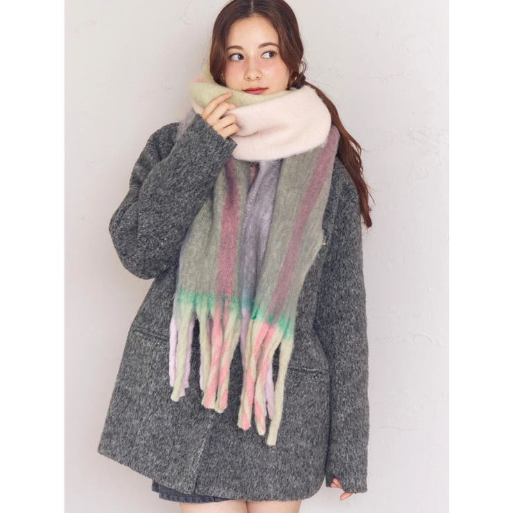 チェック柄大判マフラー | CALNAMUR | 詳細画像16 