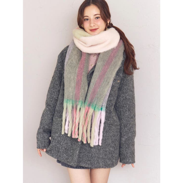 チェック柄大判マフラー | CALNAMUR | 詳細画像18 