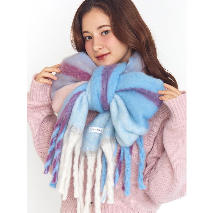 チェック柄大判マフラー | CALNAMUR | 詳細画像2 