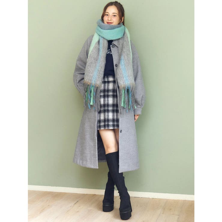 チェック柄大判マフラー | CALNAMUR | 詳細画像25 