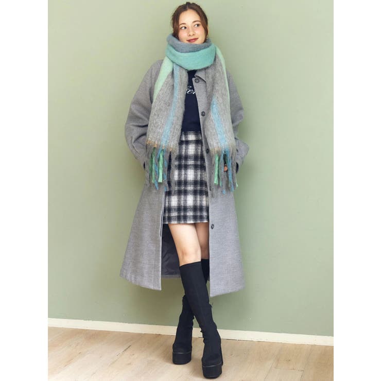 チェック柄大判マフラー | CALNAMUR | 詳細画像26 