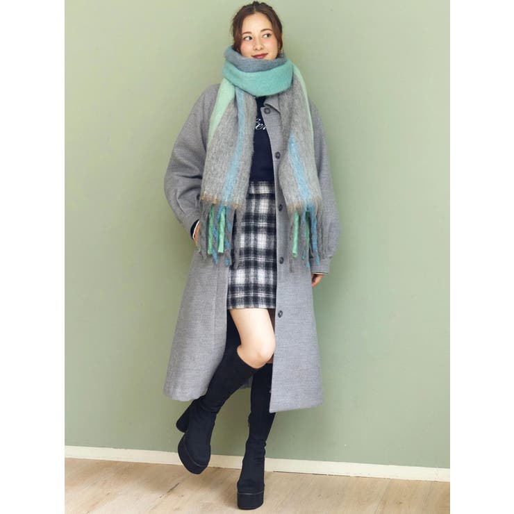 チェック柄大判マフラー | CALNAMUR | 詳細画像28 