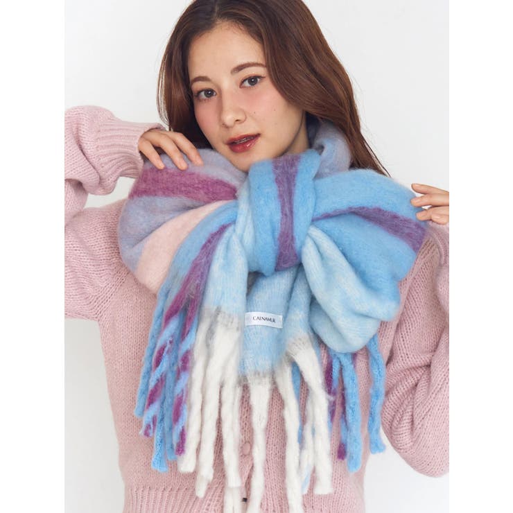 チェック柄大判マフラー | CALNAMUR | 詳細画像4 