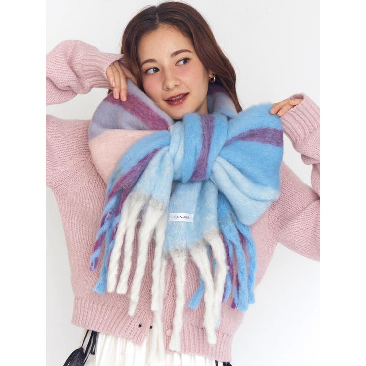 チェック柄大判マフラー | CALNAMUR | 詳細画像5 