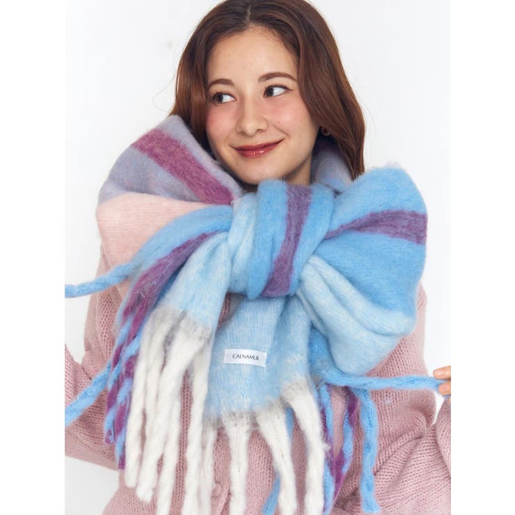 チェック柄大判マフラー | CALNAMUR | 詳細画像7 