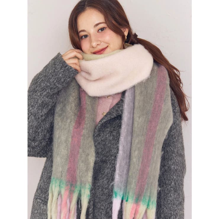 ミックス | チェック柄大判マフラー | CALNAMUR