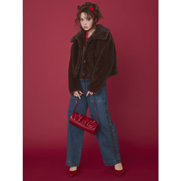 ギャザーデザイン筒形バック | CALNAMUR | 詳細画像4 