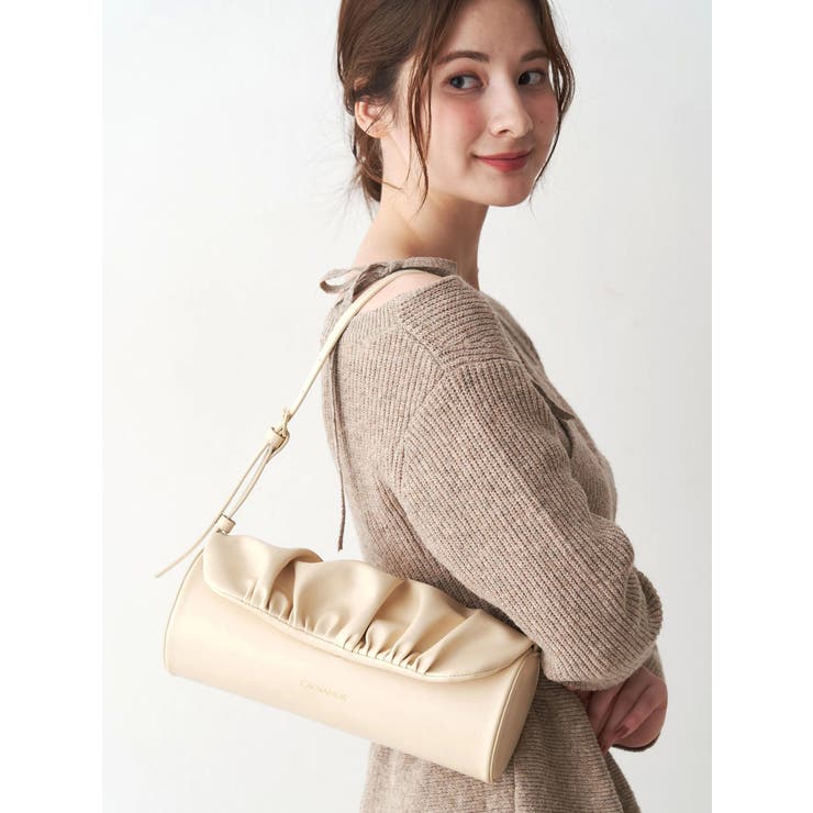 ギャザーデザイン筒形バック | CALNAMUR | 詳細画像8 