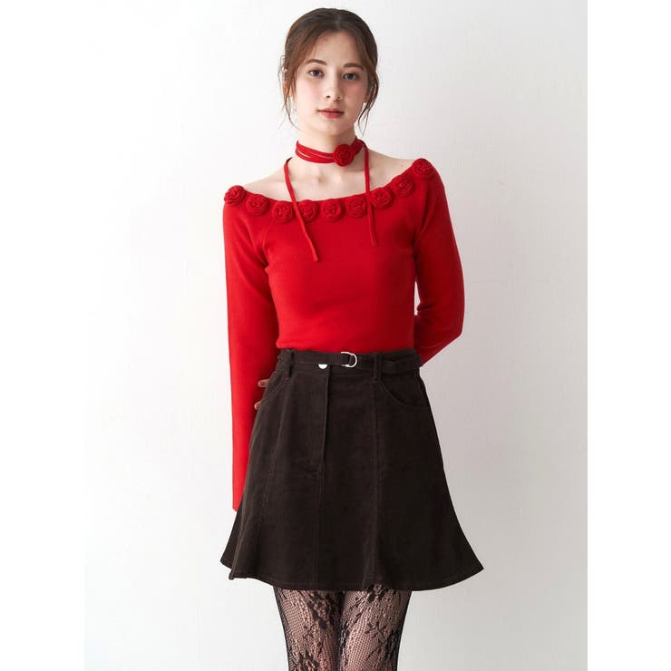 3Dローズチョーカー付きニット | CALNAMUR | 詳細画像20 