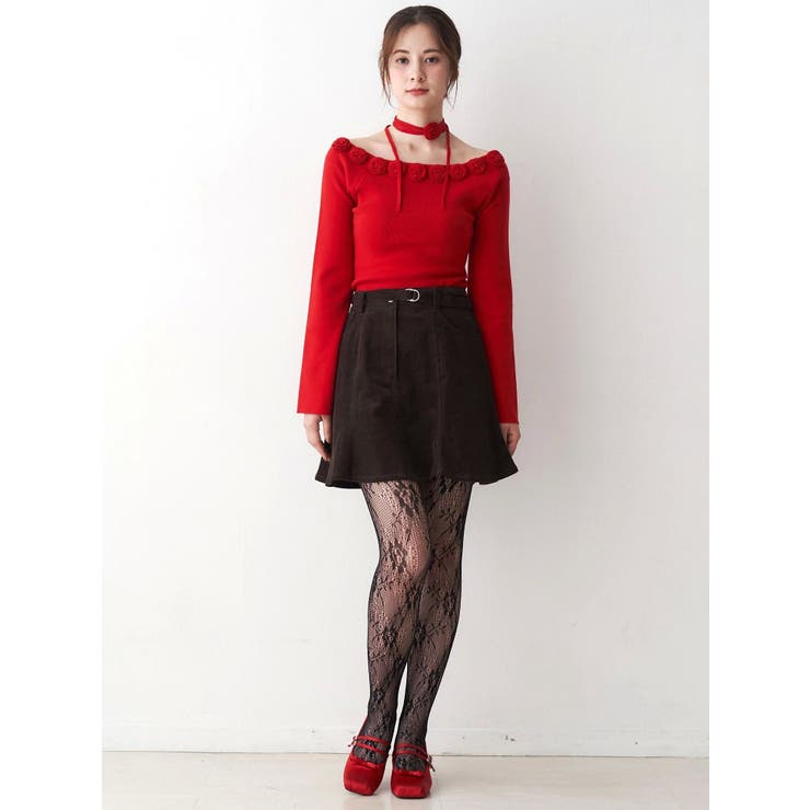 3Dローズチョーカー付きニット | CALNAMUR | 詳細画像35 