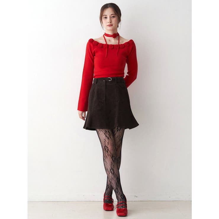 3Dローズチョーカー付きニット | CALNAMUR | 詳細画像36 