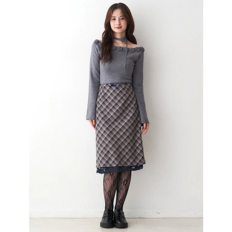 3Dローズチョーカー付きニット | CALNAMUR | 詳細画像40 