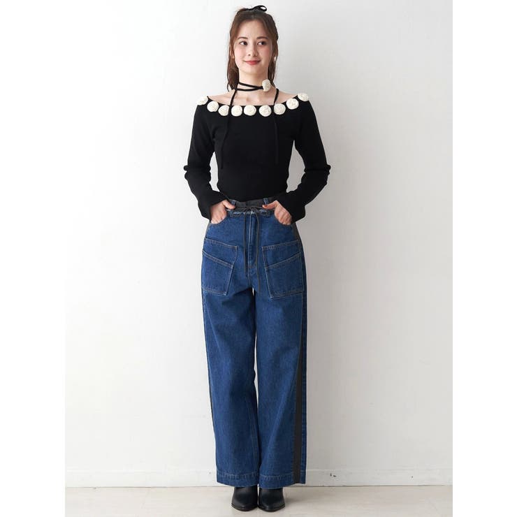 3Dローズチョーカー付きニット | CALNAMUR | 詳細画像41 