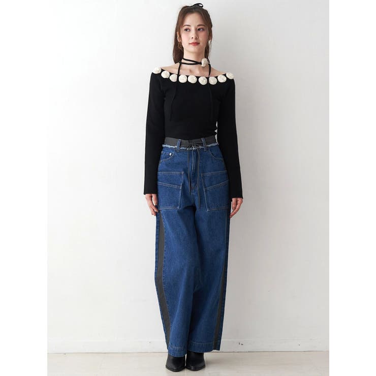 3Dローズチョーカー付きニット | CALNAMUR | 詳細画像42 