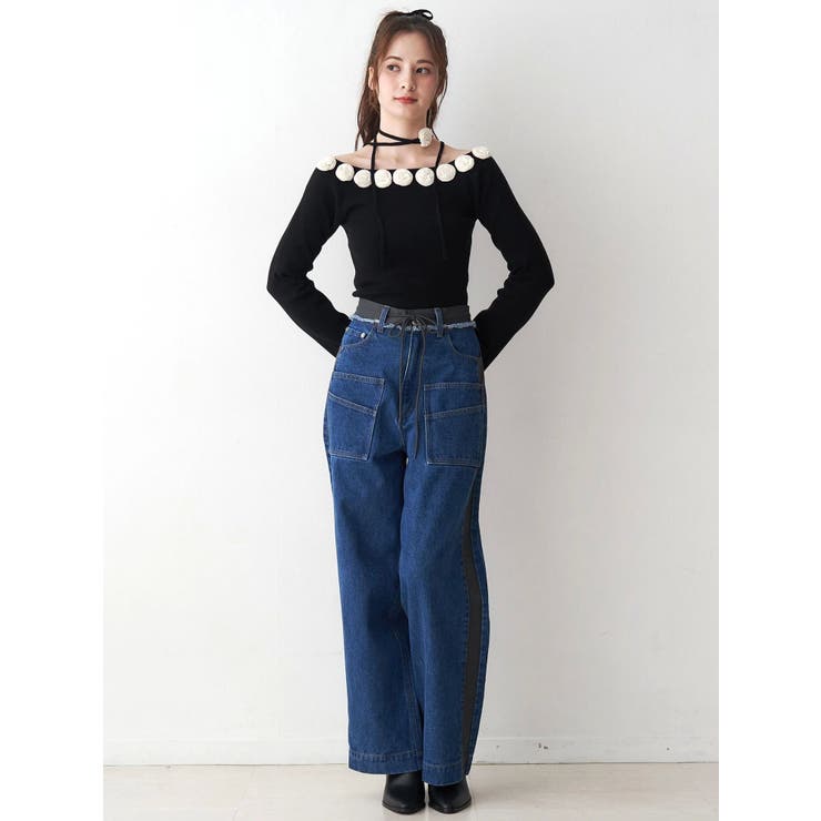 3Dローズチョーカー付きニット | CALNAMUR | 詳細画像44 