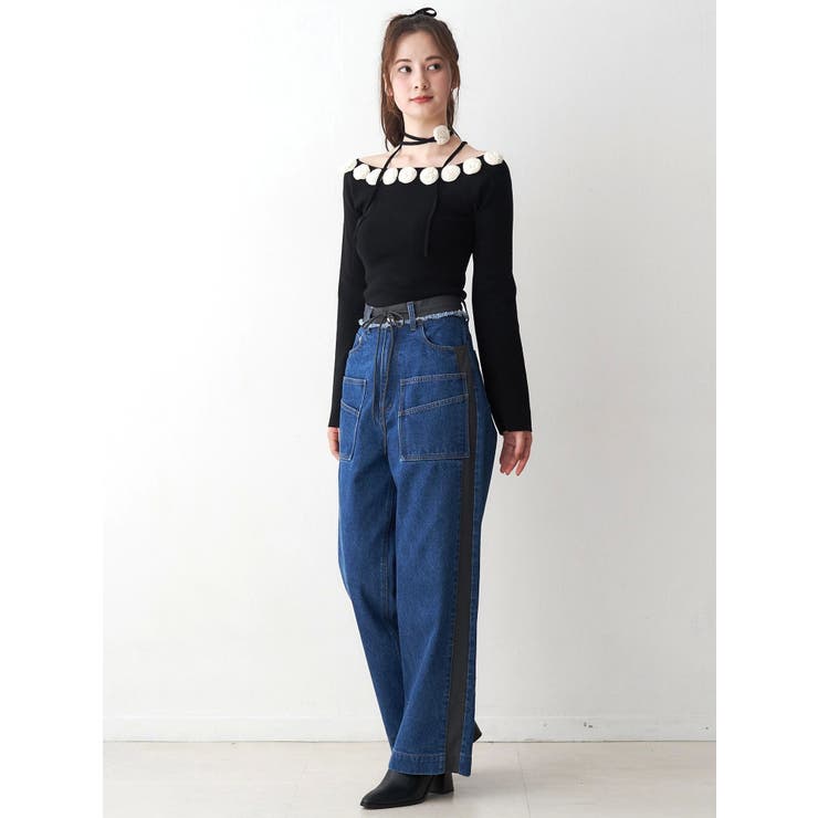 3Dローズチョーカー付きニット | CALNAMUR | 詳細画像45 