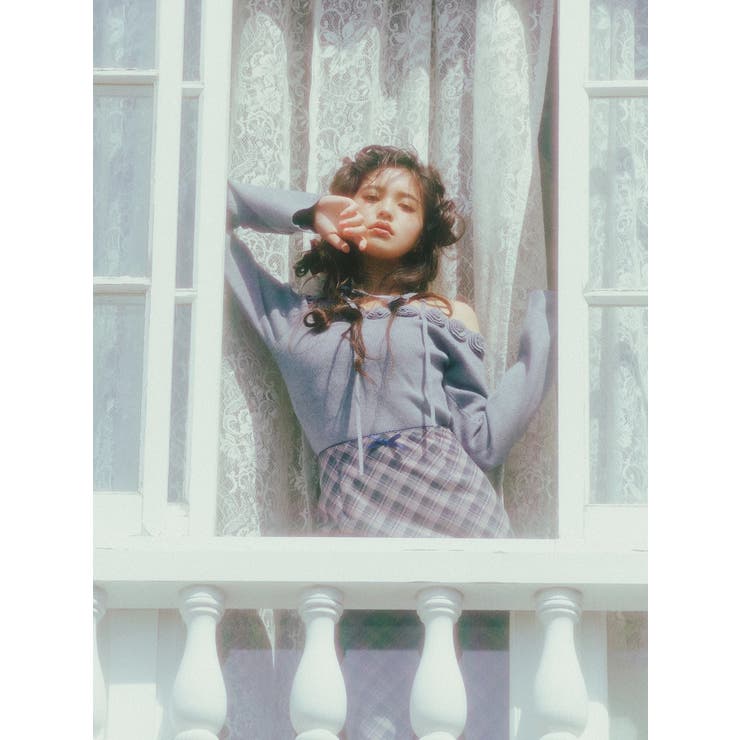 3Dローズチョーカー付きニット | CALNAMUR | 詳細画像5 