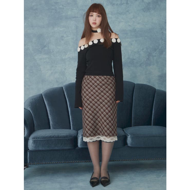 3Dローズチョーカー付きニット | CALNAMUR | 詳細画像8 