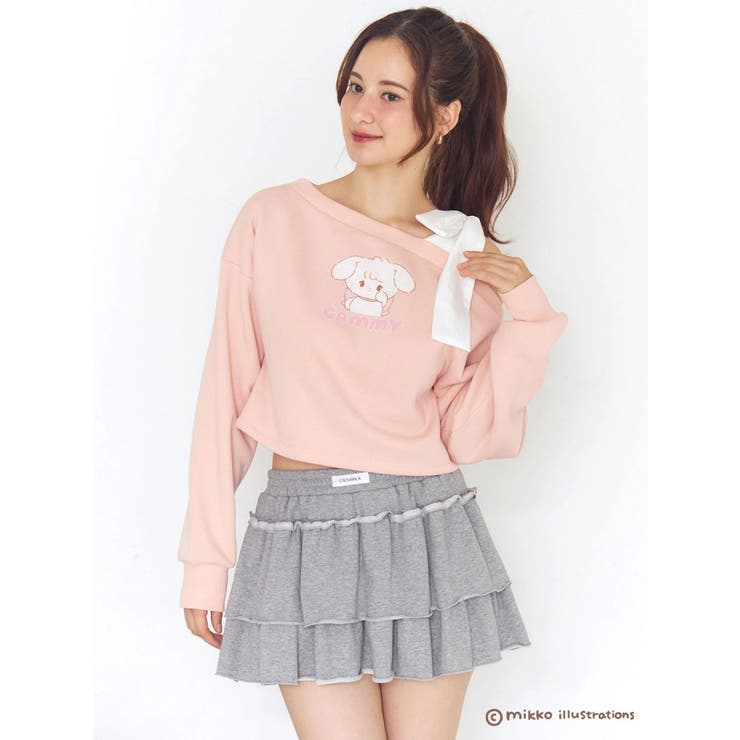 【mikkoコラボ】ワンショルダーリボンプルオーバー | CALNAMUR | 詳細画像12 