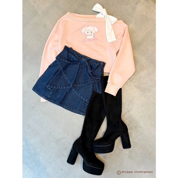 【mikkoコラボ】ワンショルダーリボンプルオーバー | CALNAMUR | 詳細画像23 