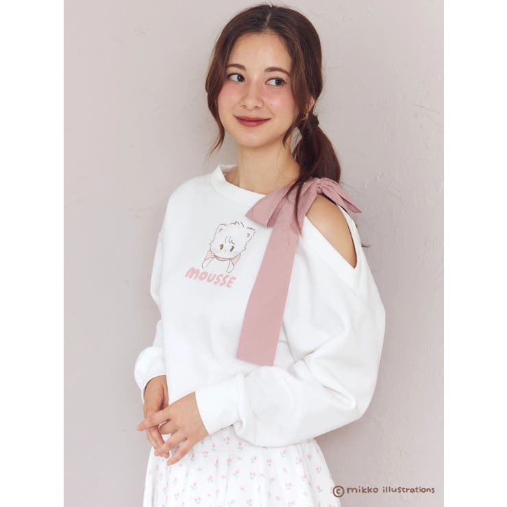 【mikkoコラボ】ワンショルダーリボンプルオーバー | CALNAMUR | 詳細画像6 