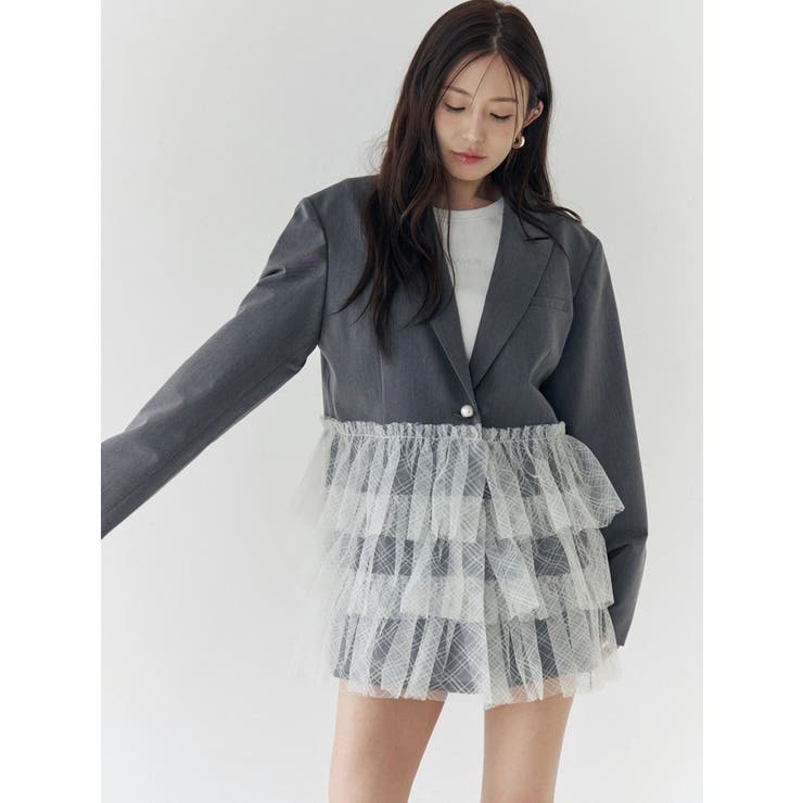 チュールティアードジャケット | CALNAMUR | 詳細画像8 