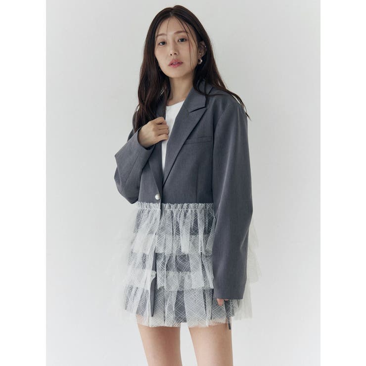 チュールティアードジャケット | CALNAMUR | 詳細画像9 