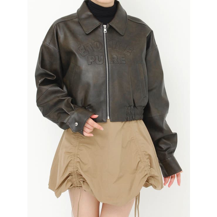 ヴィンテージフェイクレザーブルゾン | CALNAMUR | 詳細画像1 