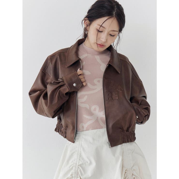 ヴィンテージフェイクレザーブルゾン | CALNAMUR | 詳細画像12 