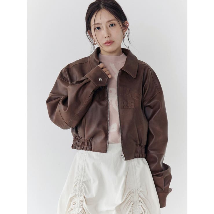 ヴィンテージフェイクレザーブルゾン | CALNAMUR | 詳細画像13 