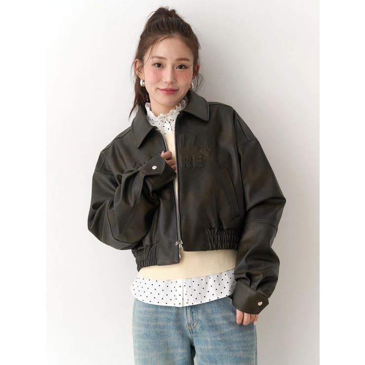 ヴィンテージフェイクレザーブルゾン | CALNAMUR | 詳細画像6 