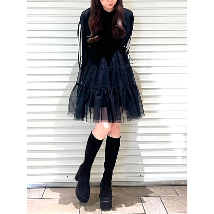 2WAYチュールオーバースウェットワンピース | CALNAMUR | 詳細画像4 