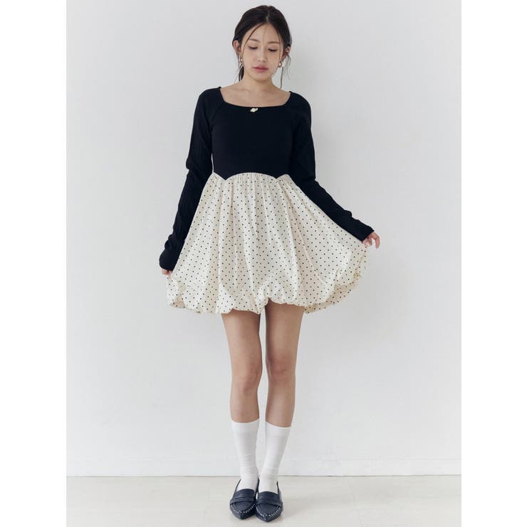 ドッキングバルーンミニワンピース | CALNAMUR | 詳細画像10 