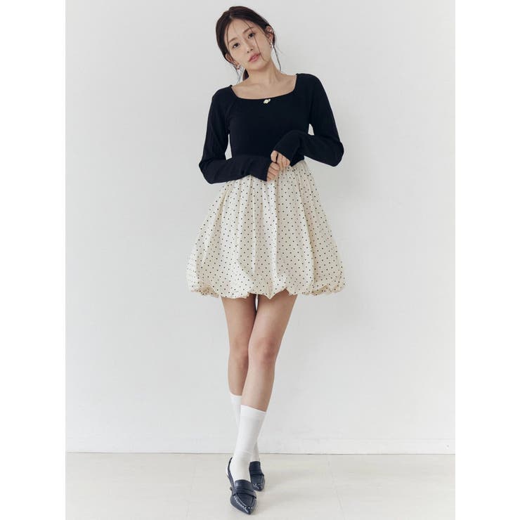 ドッキングバルーンミニワンピース | CALNAMUR | 詳細画像12 