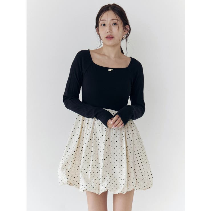 ドッキングバルーンミニワンピース | CALNAMUR | 詳細画像2 