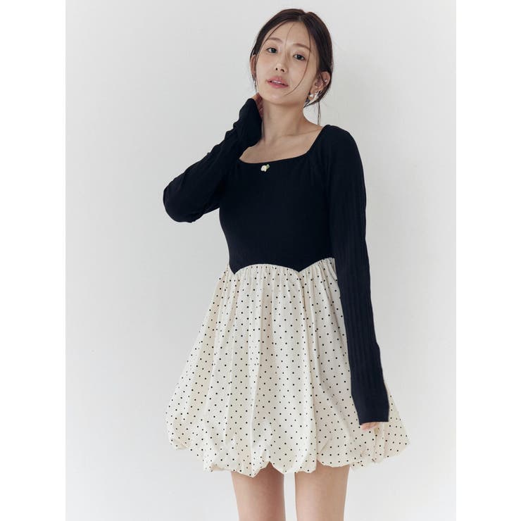 ドッキングバルーンミニワンピース | CALNAMUR | 詳細画像3 