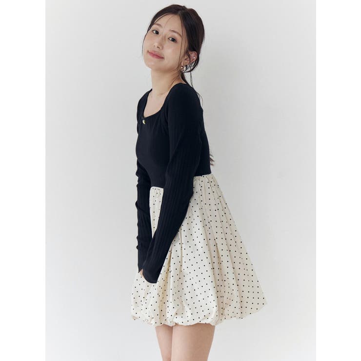 ドッキングバルーンミニワンピース | CALNAMUR | 詳細画像4 