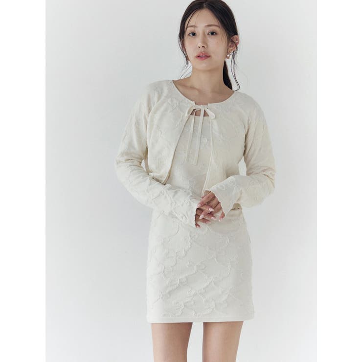 リボンジャガードキャミワンピース | CALNAMUR | 詳細画像10 