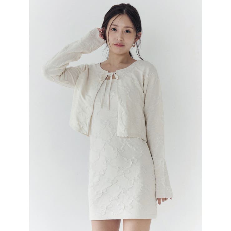 リボンジャガードキャミワンピース | CALNAMUR | 詳細画像11 