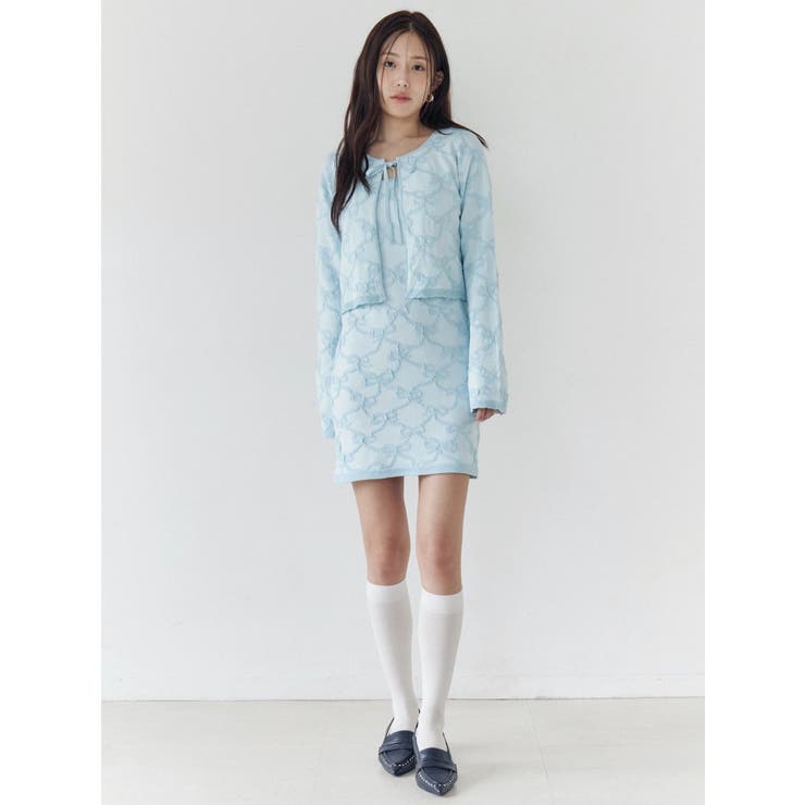 リボンジャガードキャミワンピース | CALNAMUR | 詳細画像17 