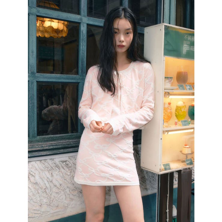 リボンジャガードキャミワンピース | CALNAMUR | 詳細画像3 