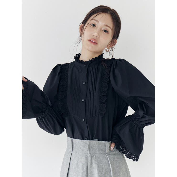 コットンフリルレースブラウス | CALNAMUR | 詳細画像12 