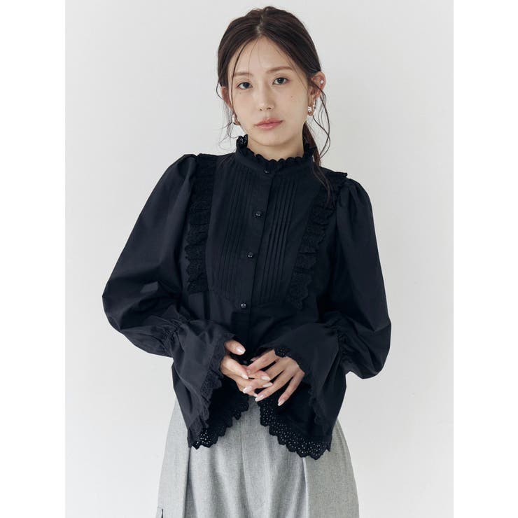 コットンフリルレースブラウス | CALNAMUR | 詳細画像14 