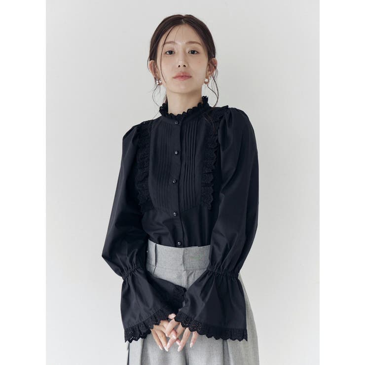 コットンフリルレースブラウス | CALNAMUR | 詳細画像15 