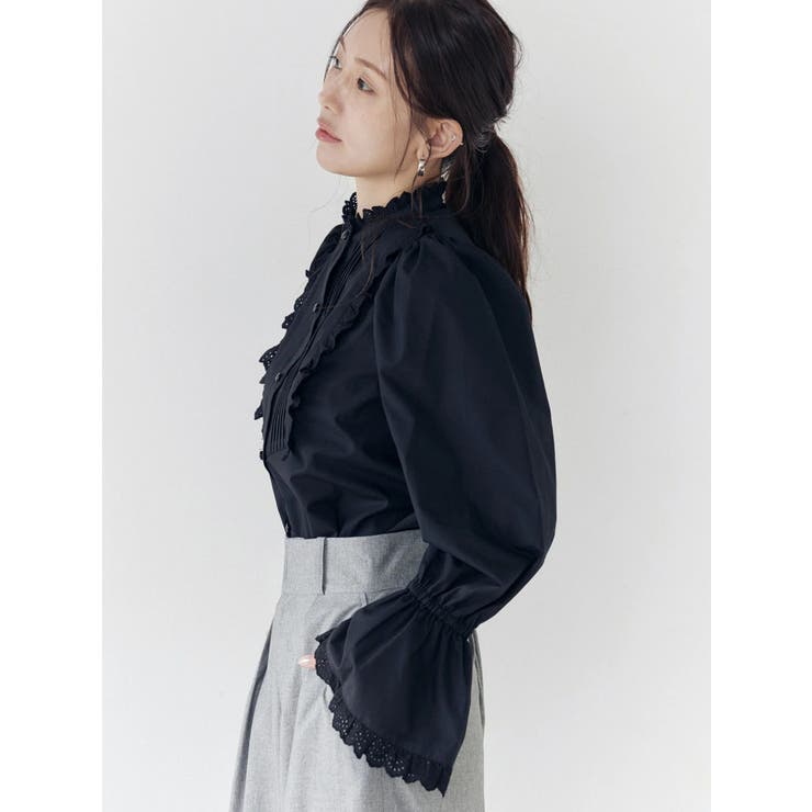コットンフリルレースブラウス | CALNAMUR | 詳細画像16 