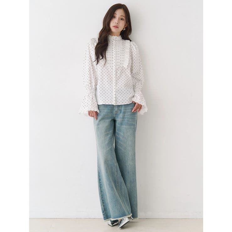 コットンフリルレースブラウス | CALNAMUR | 詳細画像24 