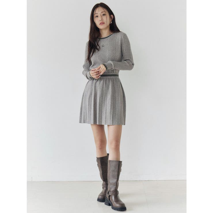 ニットプリーツミニスカート | CALNAMUR | 詳細画像18 