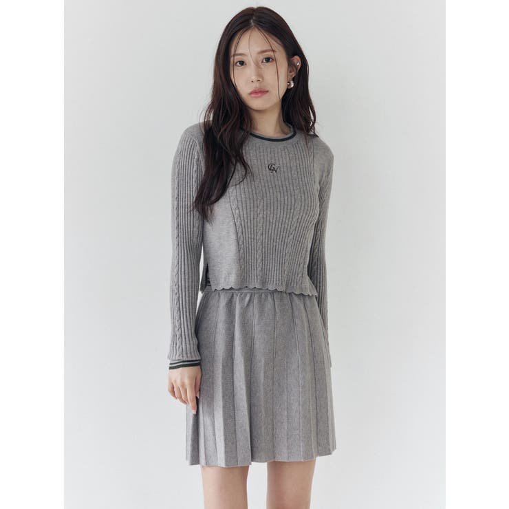 ニットプリーツミニスカート | CALNAMUR | 詳細画像8 