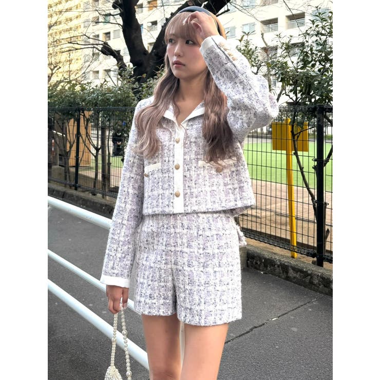 バックポケットツイードショートパンツ | CALNAMUR | 詳細画像29 